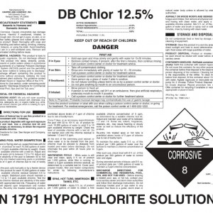 12.5 % Sodium Hypochlorite Chlorine Bleach